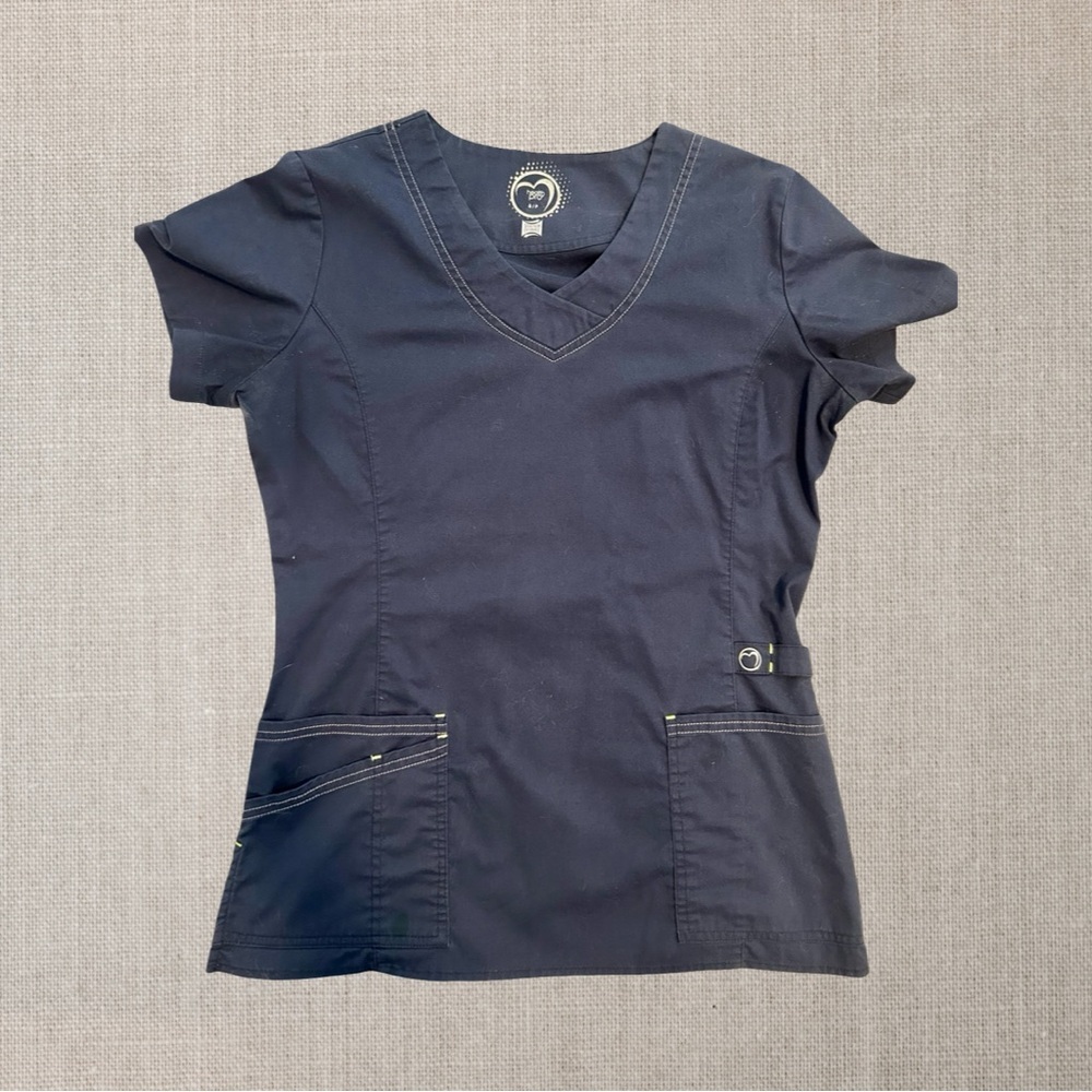 🌸3 for $30🌸 Health Pro Navy Blue Fitted Scrub Top